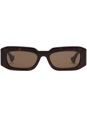

Tortoiseshell-effect rectangular-frame sunglasses, Gucci Eyewear Tortoiseshell-effect rectangular-frame sunglasses