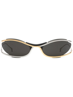 

Two-tone oval-frame sunglasses, Gucci Eyewear Two-tone oval-frame sunglasses