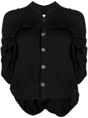 

Ruffle-trim cotton cardigan, Comme des Garçons TAO Ruffle-trim cotton cardigan