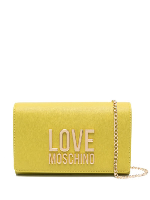

Logo-lettering faux-leather crossbody bag, Love Moschino Logo-lettering faux-leather crossbody bag