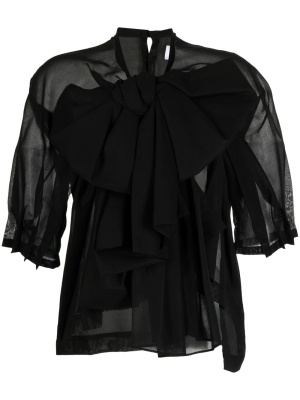 

Bow-detail cotton blouse, Comme des Garçons TAO Bow-detail cotton blouse
