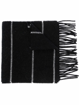 

Stripe-print wool scarf, AMI Paris Stripe-print wool scarf