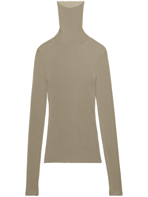 

High-neck ribbed-knit jumper, AMI Paris High-neck ribbed-knit jumper