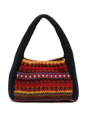 

Patterned intarsia-knit shoulder bag, YMC Patterned intarsia-knit shoulder bag