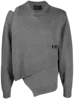 

Intarsia-knit logo sweatshirt, HELIOT EMIL Intarsia-knit logo sweatshirt