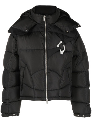 

HE Abstract zip-up down jacket, HELIOT EMIL HE Abstract zip-up down jacket