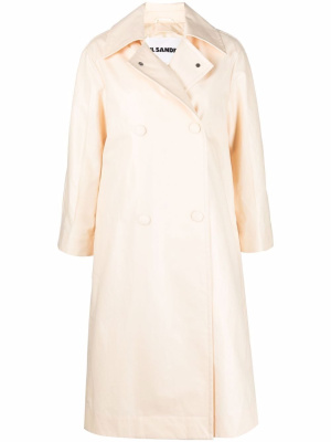 

Double-breasted feather-down trench coat, Jil Sander Double-breasted feather-down trench coat