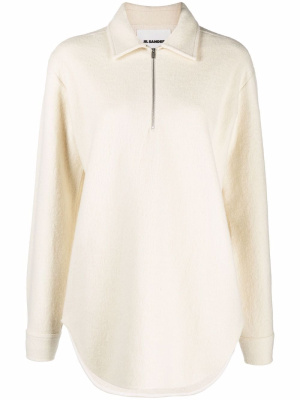 

Zip-placket jersey polo top, Jil Sander Zip-placket jersey polo top