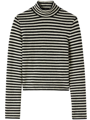 

Logo-patch stripe-pattern top, Jil Sander Logo-patch stripe-pattern top