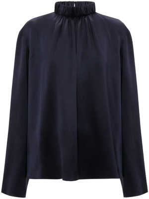 

High-neck ruched blouse, JW Anderson High-neck ruched blouse