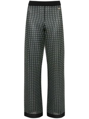 

Check-pattern logo-plaque trousers, JW Anderson Check-pattern logo-plaque trousers