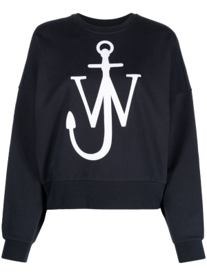

JW-anchor logo-print sweatshirt, JW Anderson JW-anchor logo-print sweatshirt