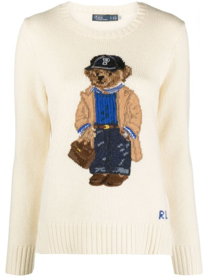 

Polo Bear intarsia-knit jumper, Polo Ralph Lauren Polo Bear intarsia-knit jumper