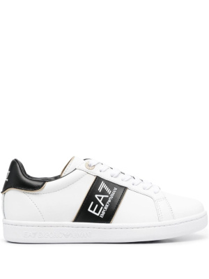 

Logo-print leather sneakers, Ea7 Emporio Armani Logo-print leather sneakers