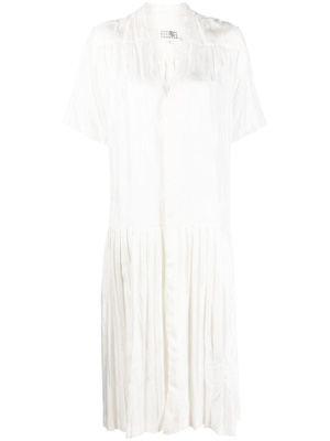 

V-neck pleated midi dress, MM6 Maison Margiela V-neck pleated midi dress