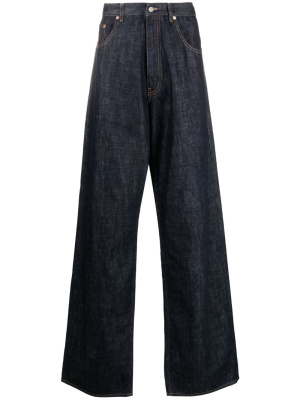 

Wide-leg cotton jeans, MM6 Maison Margiela Wide-leg cotton jeans