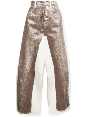 

Slit-detail midi skirt, MM6 Maison Margiela Slit-detail midi skirt
