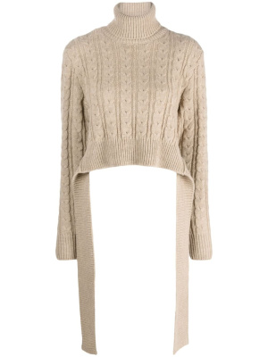 

Roll-neck cable-knit jumper, MM6 Maison Margiela Roll-neck cable-knit jumper