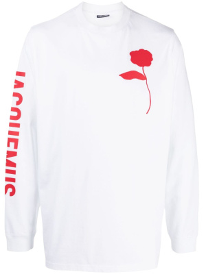 

Logo-print long-sleeve top, Jacquemus Logo-print long-sleeve top