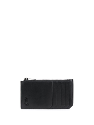 

Logo plaque zipped cardholder, Saint Laurent Logo plaque zipped cardholder