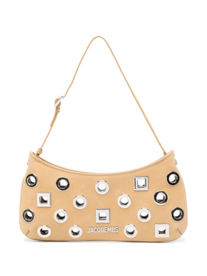 

Le Bisou eyelet-embellished shoulder bag, Jacquemus Le Bisou eyelet-embellished shoulder bag