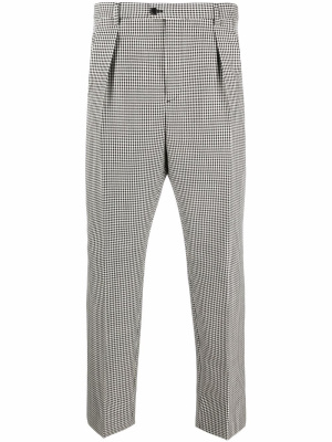 

High-waisted gingham-check pants, Saint Laurent High-waisted gingham-check pants