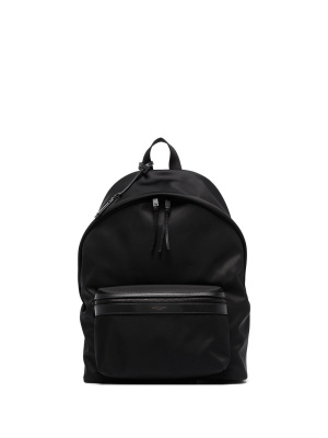 

City leather-trimmed backpack, Saint Laurent City leather-trimmed backpack