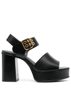 

Block-heel leather sandals, See by Chloé Block-heel leather sandals