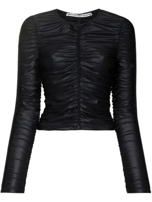 

Ruched press-stud top, Alexander Wang Ruched press-stud top