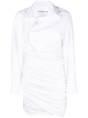 

Asymmetric cotton shirtdress, Alexander Wang Asymmetric cotton shirtdress
