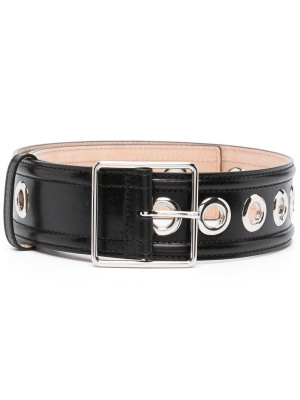 

Eyelet-embellished detail belt, Alexander McQueen Eyelet-embellished detail belt