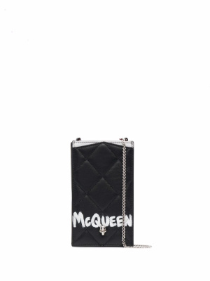 

Quilted logo mini bag, Alexander McQueen Quilted logo mini bag