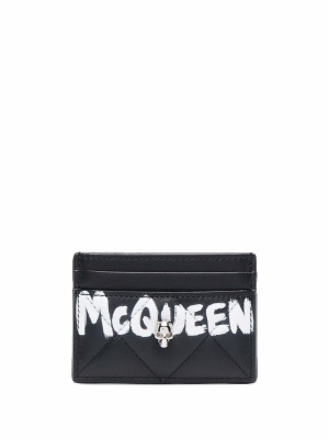

Skull-embellishment quilted wallet, Alexander McQueen Skull-embellishment quilted wallet