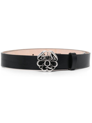 

Logo embellished buckle belt, Alexander McQueen Logo embellished buckle belt