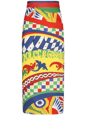 

Graphic-print pencil skirt, Dolce & Gabbana Graphic-print pencil skirt