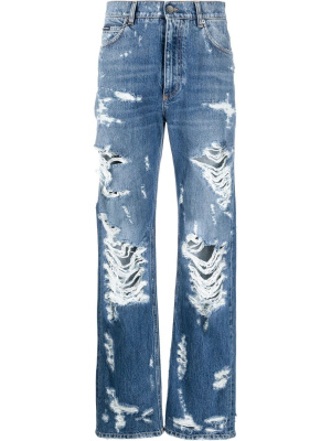 

Logo-plaque denim jeans, Dolce & Gabbana Logo-plaque denim jeans