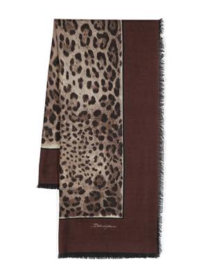 

Leopard-print cashmere-blend scarf, Dolce & Gabbana Leopard-print cashmere-blend scarf