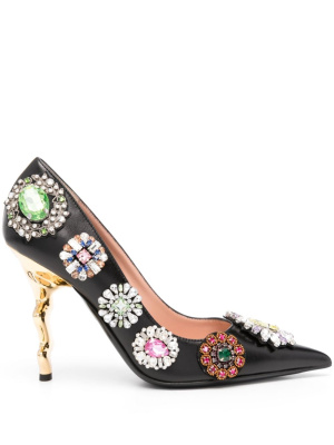 

105mm crystal-embellished pumps, Moschino 105mm crystal-embellished pumps