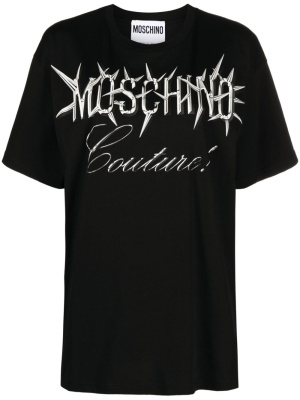 

Logo-print cotton T-shirt, Moschino Logo-print cotton T-shirt