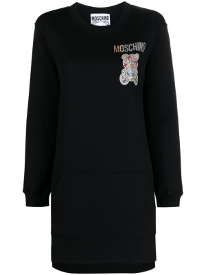 

Teddy Bear-embellished sweatshirt dress, Moschino Teddy Bear-embellished sweatshirt dress