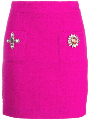 

High-waisted crystal-embellished miniskirt, Moschino High-waisted crystal-embellished miniskirt