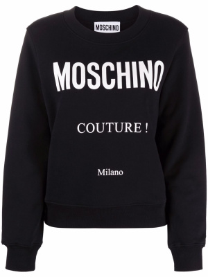 

Couture logo-print sweatshirt, Moschino Couture logo-print sweatshirt