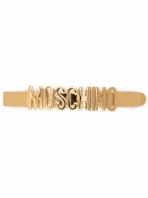 

Gold Tone Logo Hair Clip, Moschino Gold Tone Logo Hair Clip