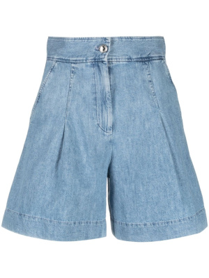 

Dayana pleat-detail denim shorts, A.P.C. Dayana pleat-detail denim shorts