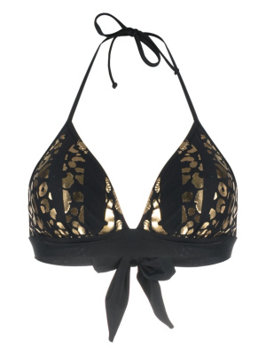 

Leopard-print triangle-cup bikini top, Moschino Leopard-print triangle-cup bikini top