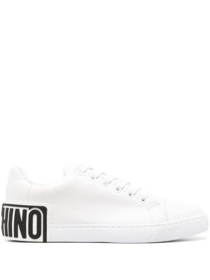 

Logo-patch leather sneakers, Moschino Logo-patch leather sneakers