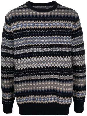 

Patterned intarsia-knit jumper, Barbour Patterned intarsia-knit jumper