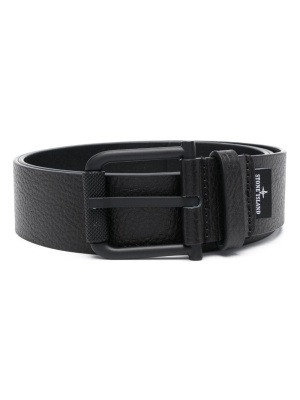 

Logo-print leather belt, Stone Island Logo-print leather belt