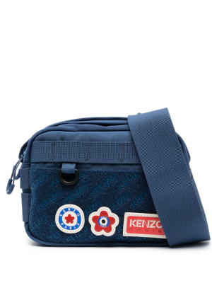 

Jungle patch-detail messenger bag, Kenzo Jungle patch-detail messenger bag