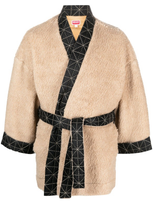 

Archive Logo fleece wrap-front jacket, Kenzo Archive Logo fleece wrap-front jacket